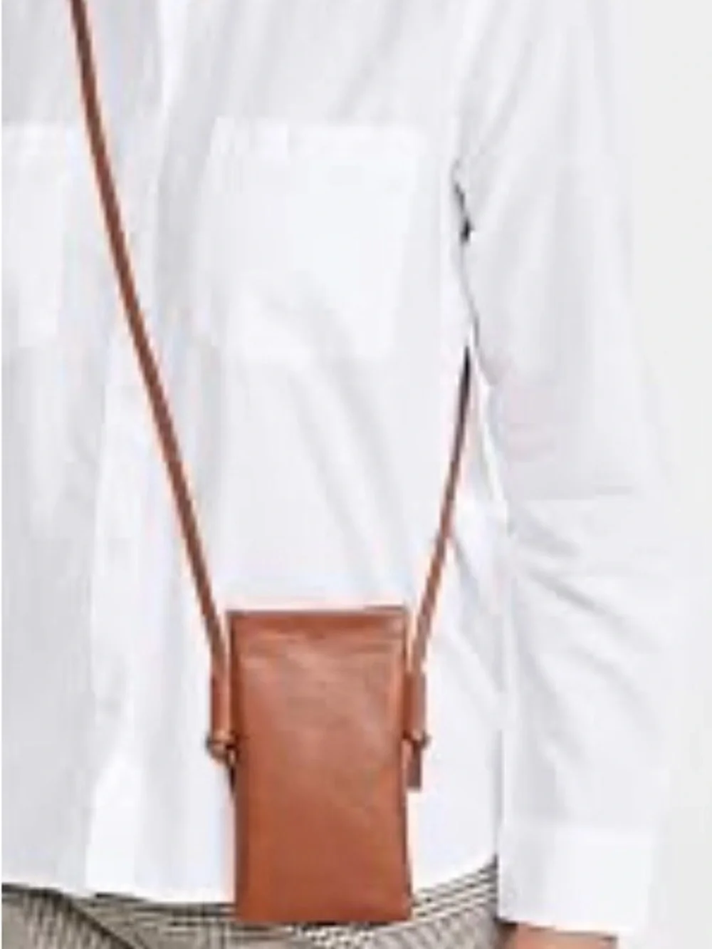 Madewell unisex Leather Crossbody Phone Pouch - Brown